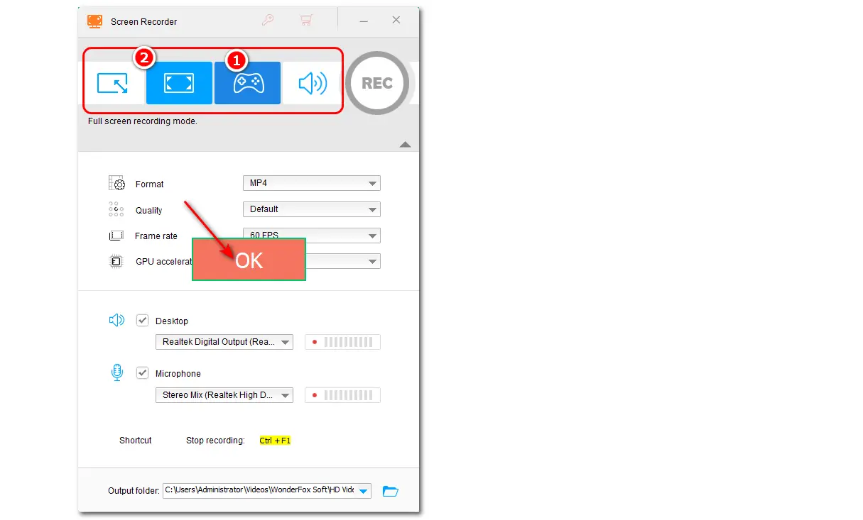 Select Recording Region