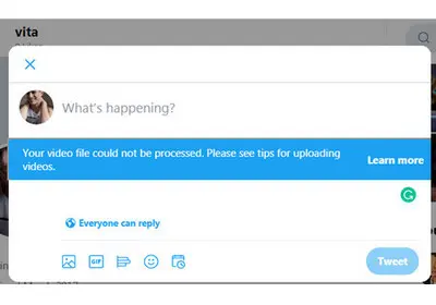 Can't Upload Your Video to Twitter