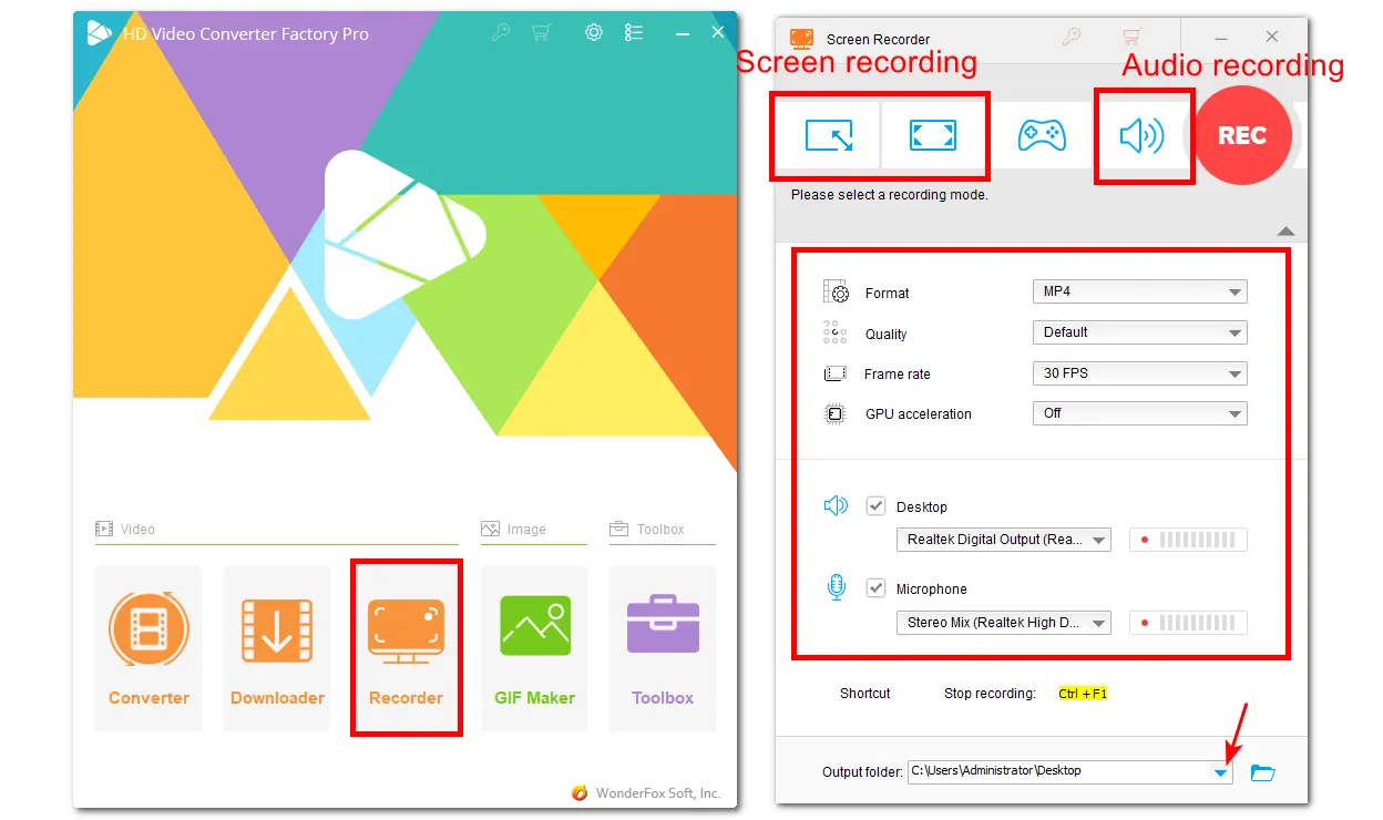 Customize Recording Settings