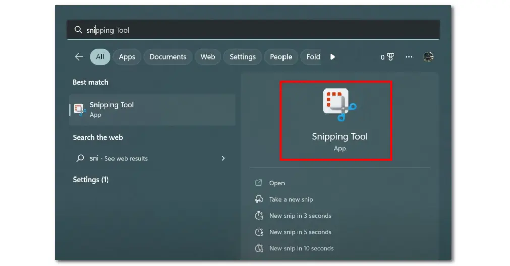 Launch Snipping Tool