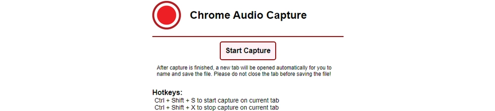 Chrome Audio Capture