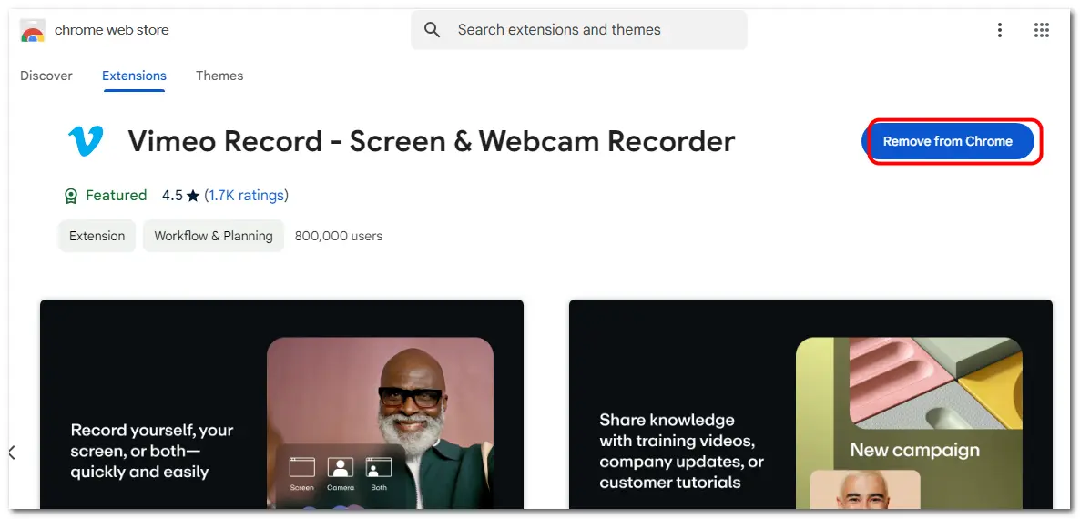 Add the Video Record Chrome Extension