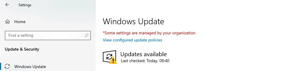 Check Windows for updates