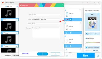 Edit AAC Audio Metadata