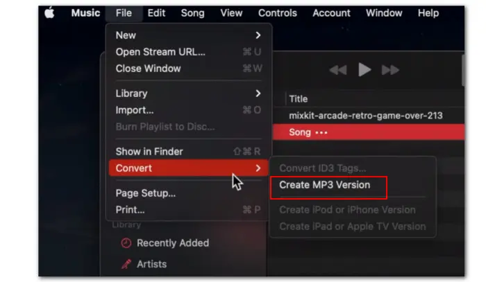 Convert AIFC to MP3 on Mac