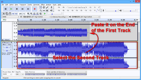 How to Let Audacity Merge Tracks into a Longer Audio File?