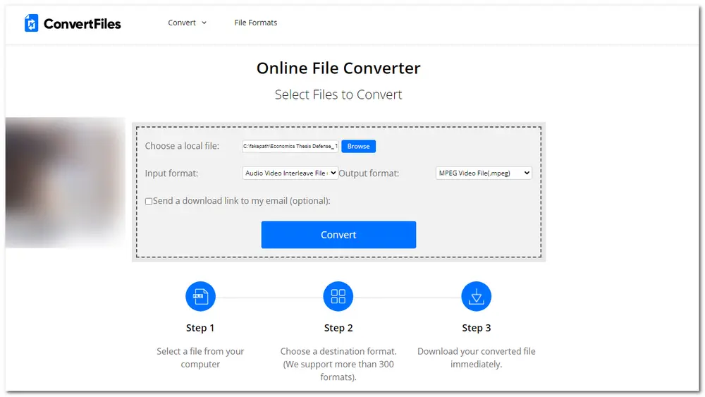 ConvertFiles AVI to MPEG