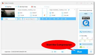 Start Compressing MOV Files