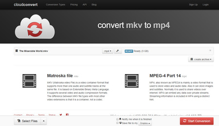 change mkv file to mp4