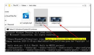 WMV to MP4 Converter- FFmpeg