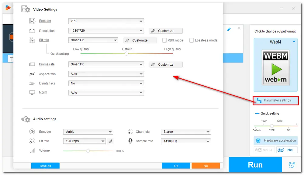 Customize the Output Settings