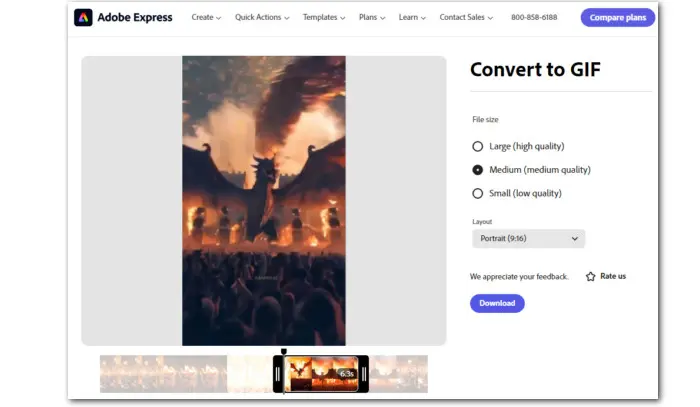 Adobe Express Convert Twitter to GIF