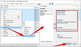 Open Converter Setup and Start Ripping DVD Audio Tracks