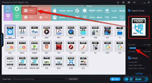 Choose DVD Resolution then Upconvert