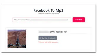 Free Facebook to MP3 Downloader Online