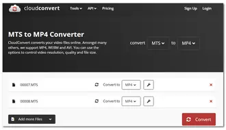 CloudConvert Convert MTS