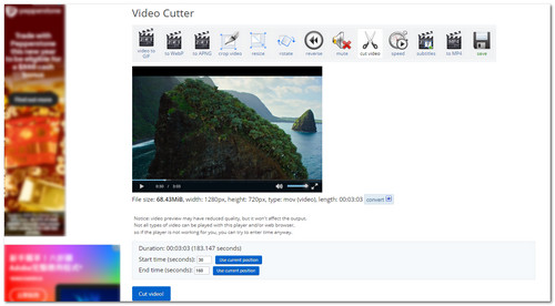 online video trimmer large files