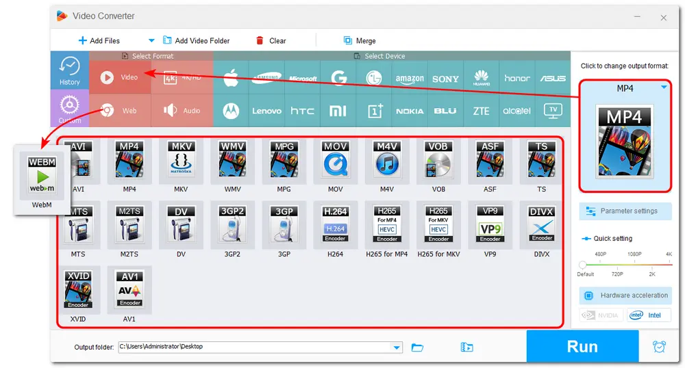 Choose the Output Format