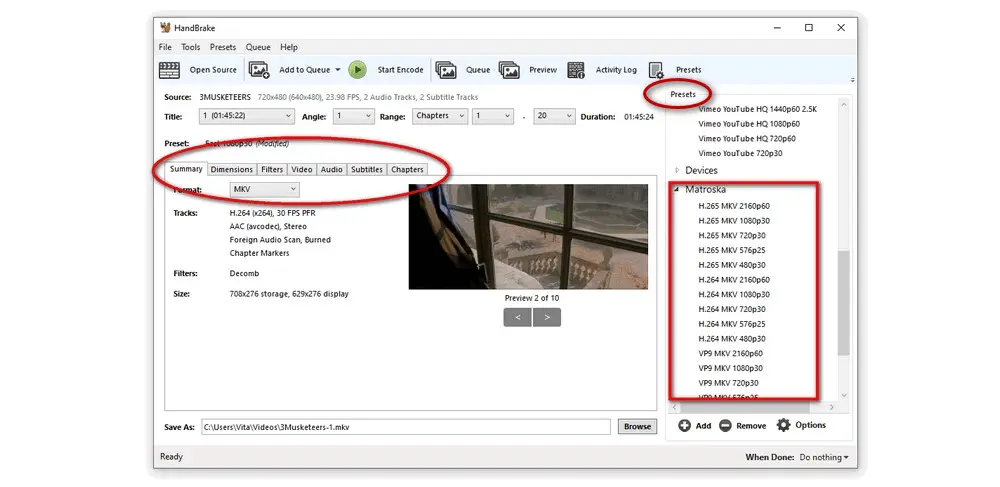 Change Settings for HandBrake DVD Ripping 