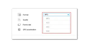 Select Recording Format for Voice Over