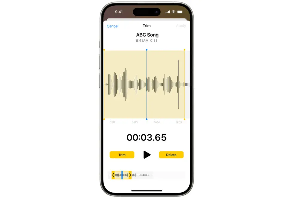 Edit a Voice Recording on iPhone