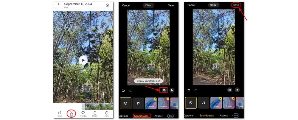 How to Record a Video without Sound on Android