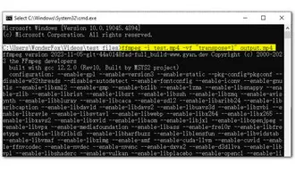 Change Video Orientation via FFmpeg