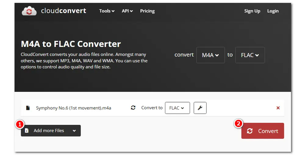 Convert FLAC to M4A Online