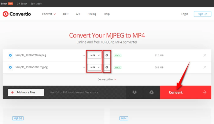 MJPEG to MP4 Converter Online