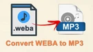 Convert WEBA to MP3