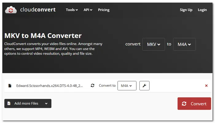 MKV to M4A Converter Online