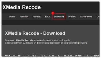 Download XMedia Recode