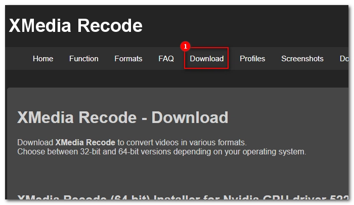 Download XMedia Recode