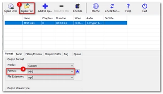 Choose MP3 Format