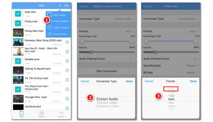 Convert MOV to MP3 on iPhone