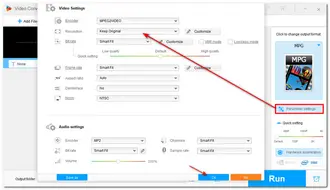 Modify the Output Settings