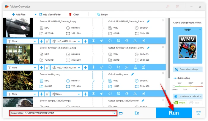 Batch Convert MPG Files to WMV