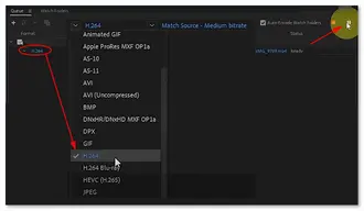 Adobe Media Encoder MXF to MP4