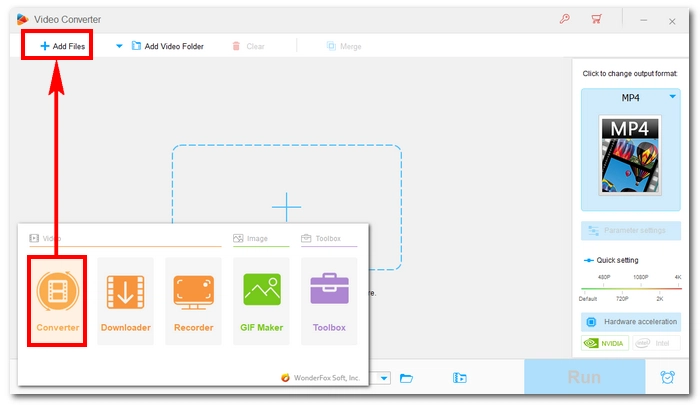 Add video files you want to compress