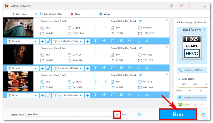 Export the compressed files