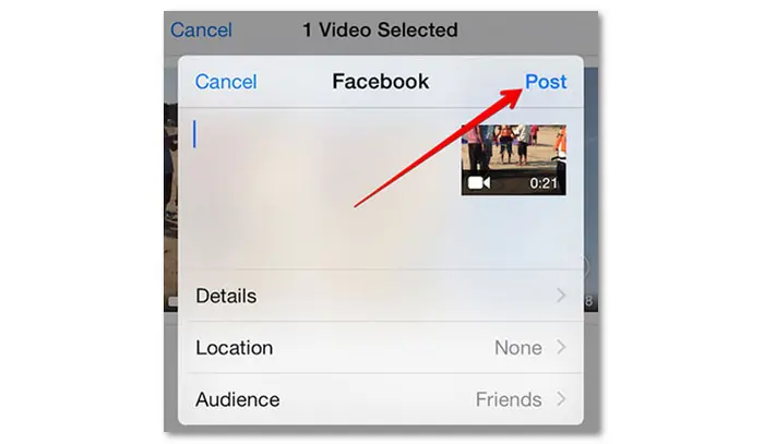Upload Video to Facebook from Phone