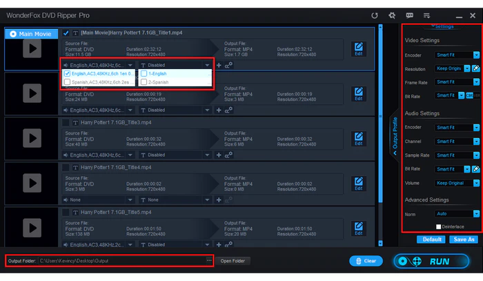 Customize Settings for Output MP4 File