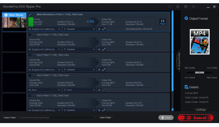 Start VIDEO_TS to MP4 Conversion