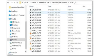 VOB Files in DVD Folder