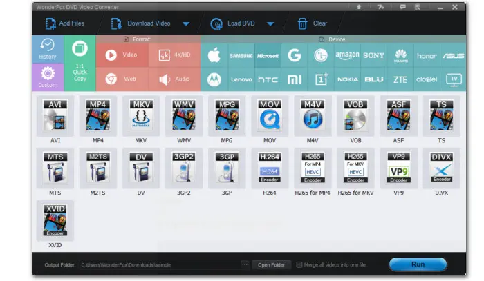 Set MP4 Output Format for VOB