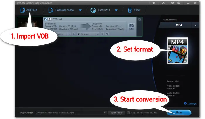 How to Convert VOB File to MP4