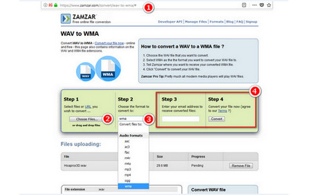 online convert wma to wav