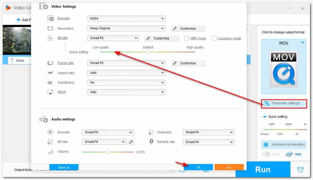 Modify Output Settings