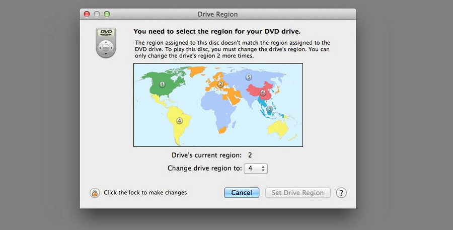 Solve “This disc is not formatted to play in this region”