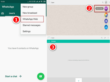 how to send large files through whatsapp